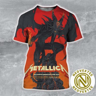Metallica M72 North American Tour 2025 Pop-Up Shop Poster M72 Santa Clara On June 20 And 22 In Santa Clara California At Levis Stadium All Over Print Shirt