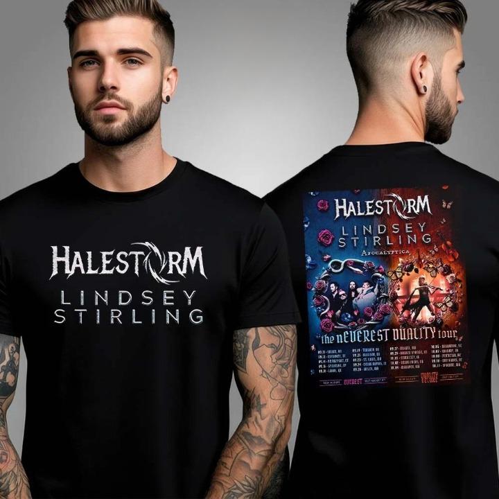 Lindsey Stirling And Halestorm The Neverest Deality Tour 2025 T-shirt