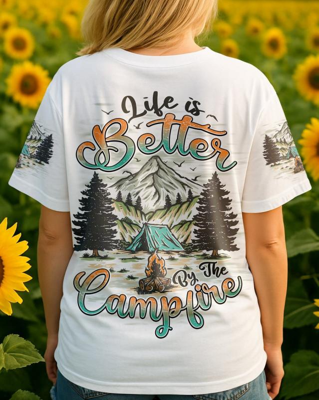 LIFE IS BETTER BY THE CAMPFIRE ALL OVER PRINT T-Shirt