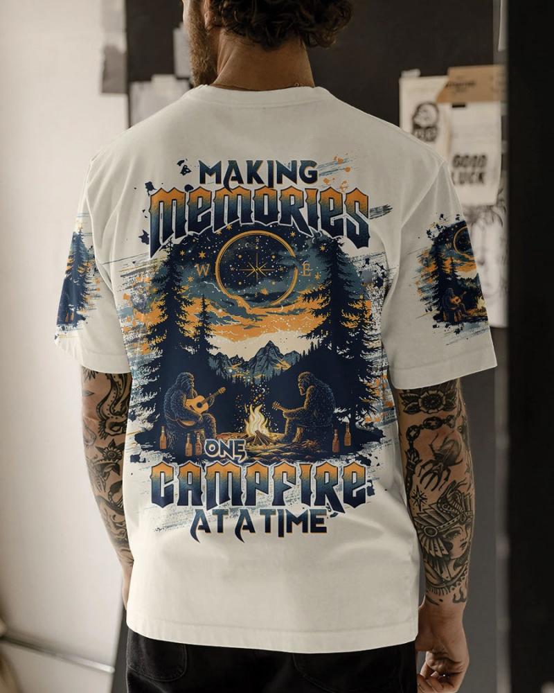 MAKING MEMORIES ONE CAMPFIRE AT A TIME BIGFOOT AOP TShirt
