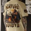 THE CLOSER I GET TO NATURE BIGFOOT ALL OVER PRINT Tshirt